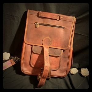 Leather Vintage Leather Handmade Style Backpack